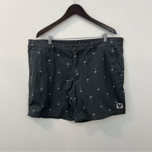 Disney Junk Food Men’s XL Grey Palm Tree Shorts 8” Inseam